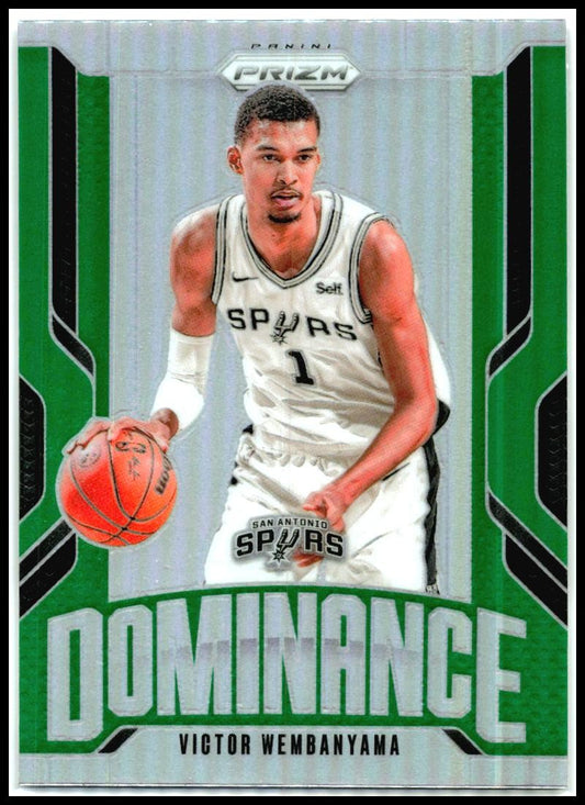 2024-25 Prizm Green Dominance #7 Victor Wembanyama Spurs