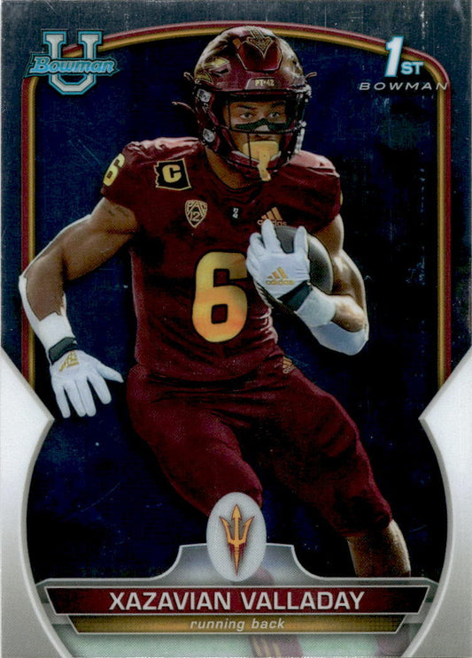 2022 Bowman Chrome University #64 Xazavian Valladay Arizona State Sun Devils/Hou