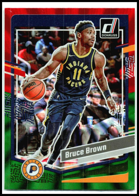 2023-24 Donruss Red and Gold Laser Holo #183 Bruce Brown Indiana Pacers