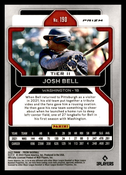 2022 Panini Prizm Red/White/Blue #190 Josh Bell