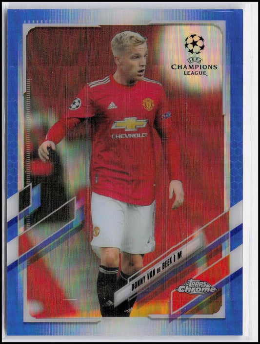 2020-21 Topps Chrome UEFA Champions League #82 Donny Van de Beek Blue #/150