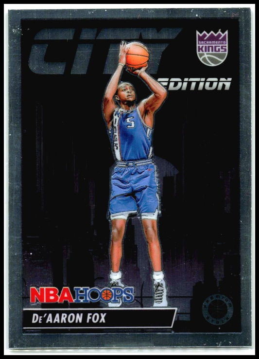 2023-24 Hoops Premium Stock City Edition #24 De'Aaron Fox Sacramento Kings
