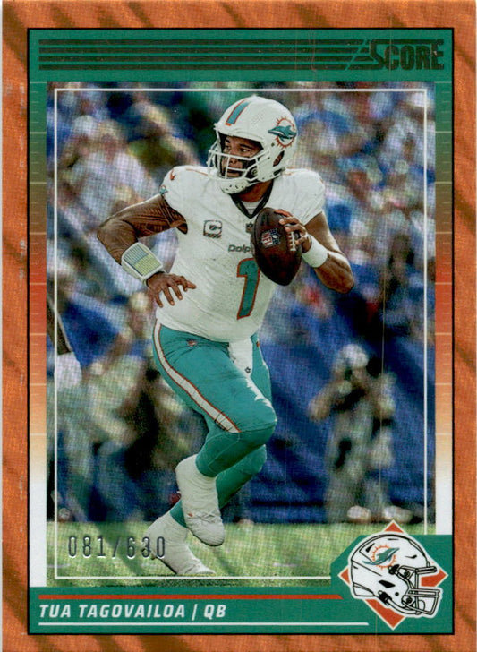 2024 Score Lava #174 Tua Tagovailoa #/630 Miami Dolphins