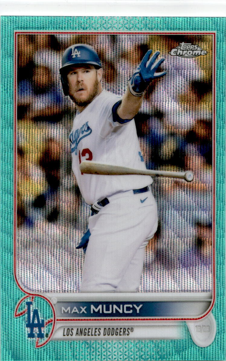 2022 Topps Aqua Wave #572 Max Muncy /199 Los Angeles Dodgers