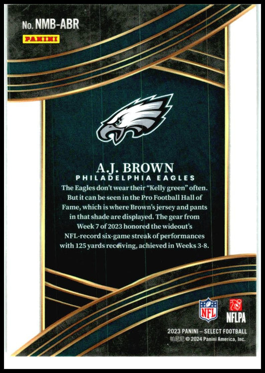 2023 Panini Select Numbers #NMB-ABR A.J. Brown Philadelphia Eagles