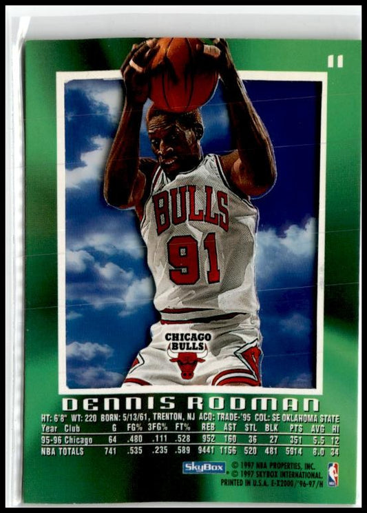 1996-97 E-X2000 #11 Dennis Rodman Chicago Bulls