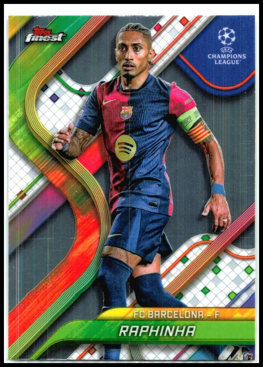 2024-25 topps finest uefa #132 Raphinha