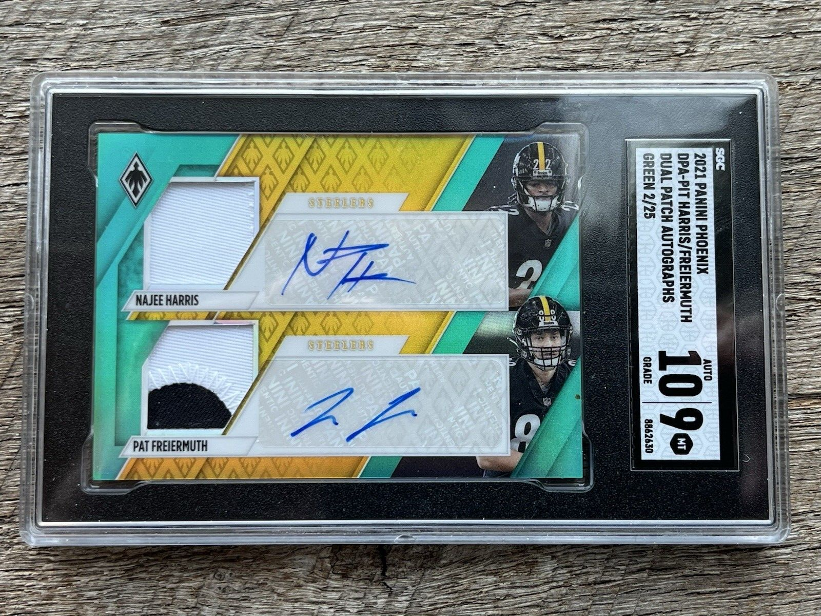 2021 Phoenix Dual Patch Auto DPA-PIT Harris / Freiermuth /25 Pittsburgh Steelers