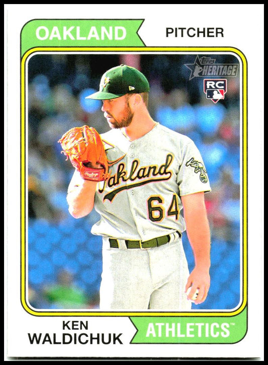 2023 Topps Heritage #68 Ken Waldichuk Rookie Oakland Athletics