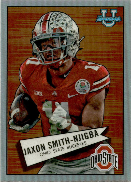 2022 Bowman University Chrome 1952 Bowman #52BF-11 Jaxon Smith-Njigba Ohio State