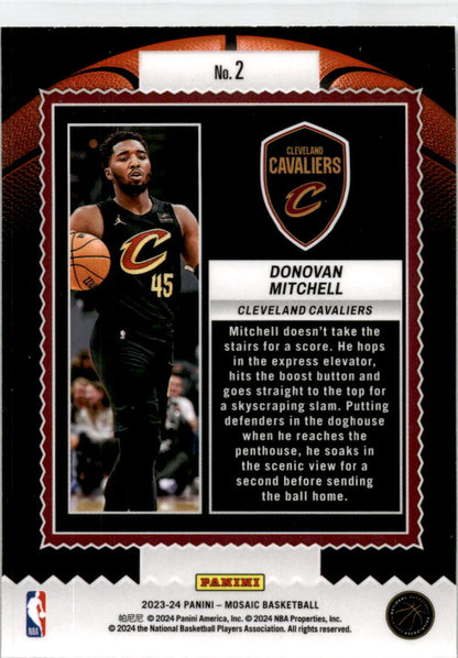 2023-24 Mosaic Jam Master #2 Donovan Mitchell Cleveland Cavaliers