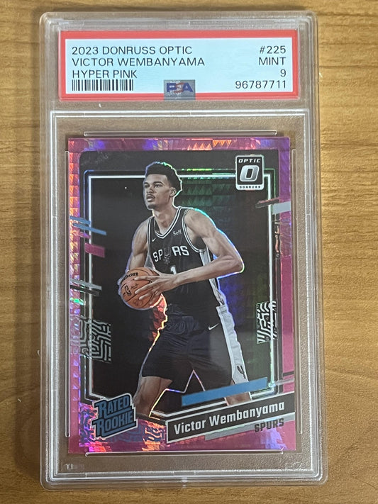 2023-24 Donruss Optic Hyper Pink #225 Victor Wembanyama Rookie San Antonio Spurs