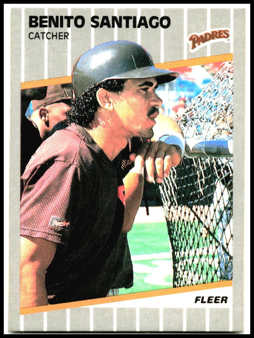 1989 Fleer #316 Benito Santiago San Diego Padres