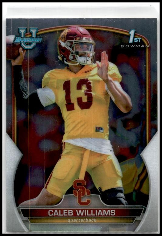 2022 Bowman University Chrome #50 Caleb Williams USC Trojans