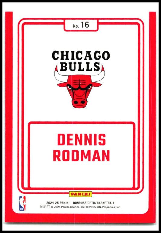 2024-25 Donruss Optic Winner Stays #16 Dennis Rodman Chicago Bulls