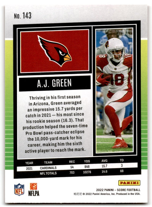 2022 Score A.J. Green Arizona Cardinals #143