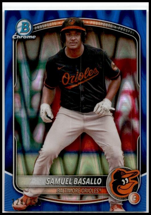 2025 Bowman Blue Raywave #/150 #BCP-109 Samuel Basallo Orioles