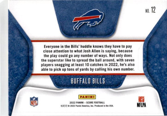 2023 Score Huddle Up #12 Buffalo Bills Buffalo Bills