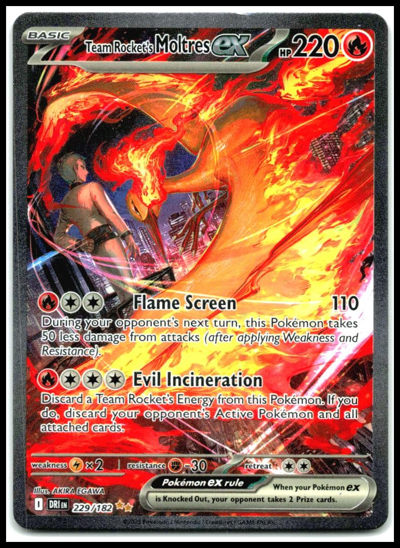 SV10: Destined Rivals #229/182 Team Rocket's Moltres ex