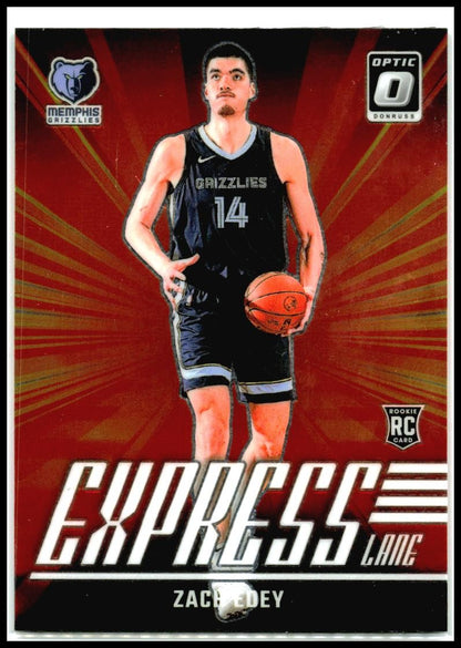 2024-25 Donruss Optic Express Lane Holo #10 Zach Edey Memphis Grizzlies
