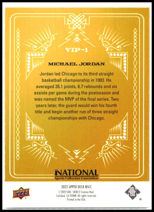 2022 Upper Deck National Sports Collectors Convention VIP #VIP-1 Michael Jordan