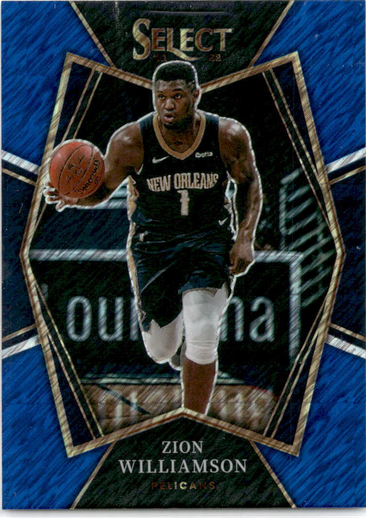 2021 Panini Select  Blue Shimmer Prizm #191 Zion Williamson New Orleans Pelicans