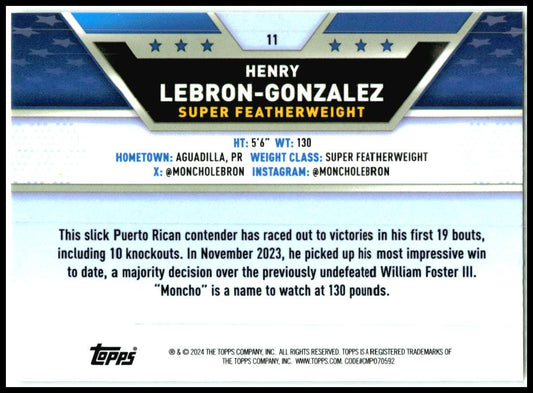2024 Topps Chrome Boxing #11 Henry Lebron-Gonzalez