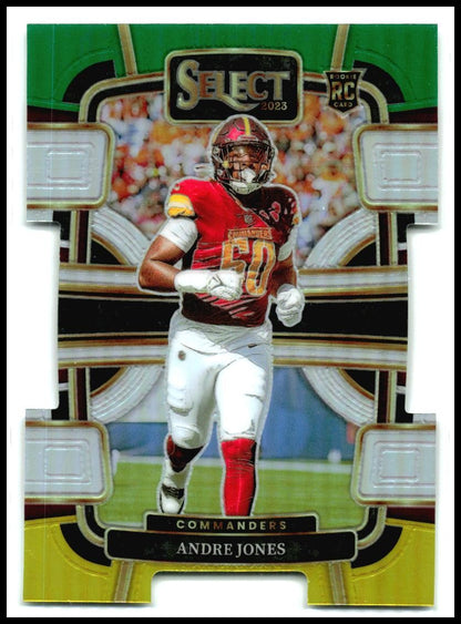 2023 Panini Select Green and Yellow Prizms Die Cuts #98 Andre Jones Washington