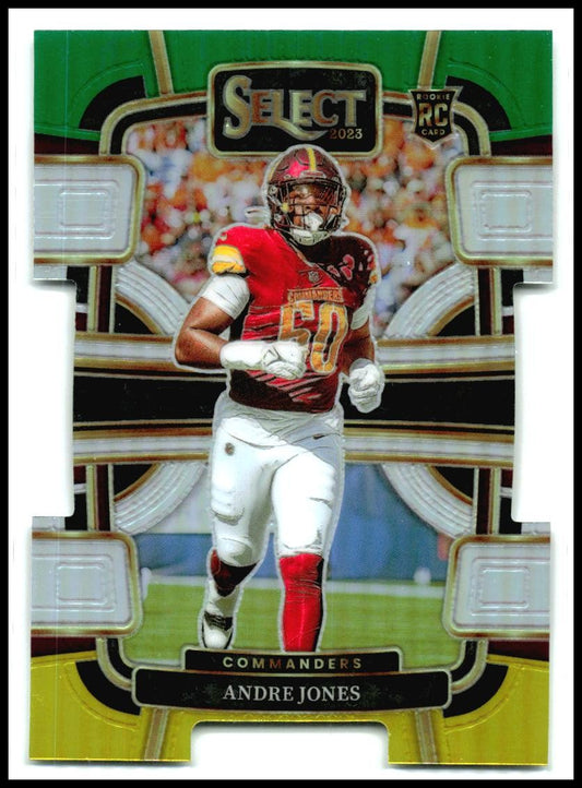 2023 Panini Select Green and Yellow Prizms Die Cuts #98 Andre Jones Washington