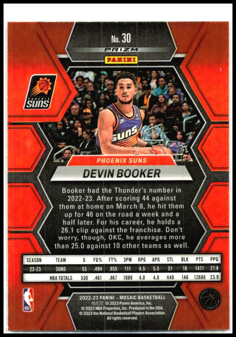 2021-22 Panini Prizm #203 Devin Booker Phoenix Suns