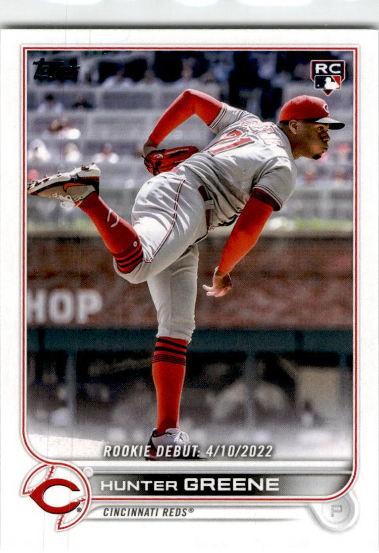2022 Topps Update #US267 Hunter Greene RC Cincinnati Reds.