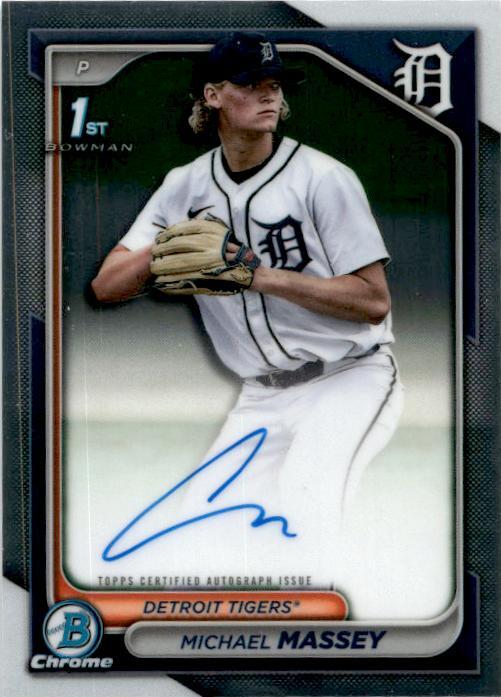 2024 Bowman Draft Chrome Auto #CPA-MMY Michael Massey Detroit Tigers
