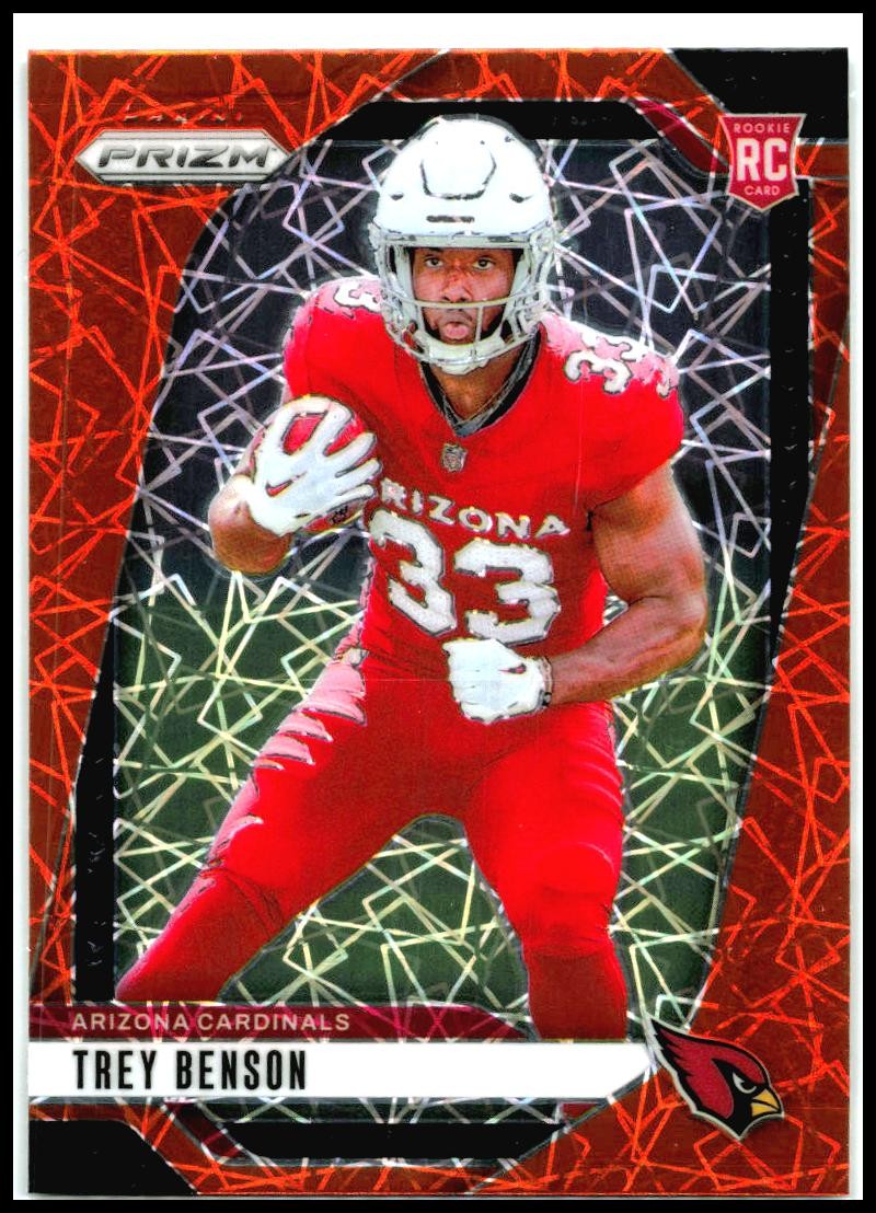 2024 Panini Prizm Lazer #392 Trey Benson Rookie Arizona Cardinals