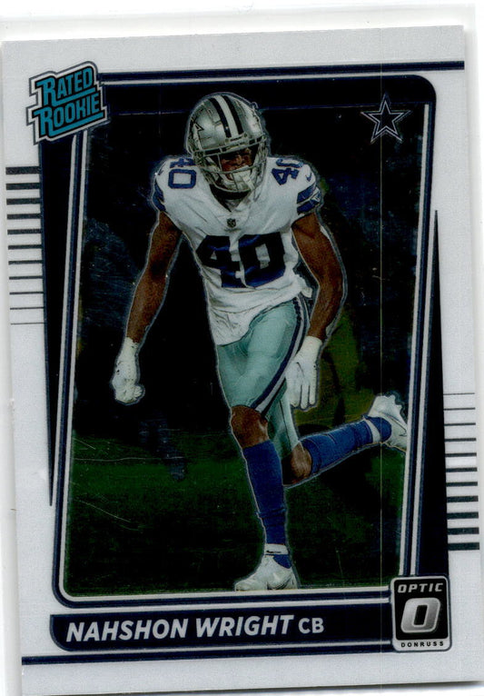 2021 Donruss Optic #285 Nahshon Wright Rookie Dallas Cowboys
