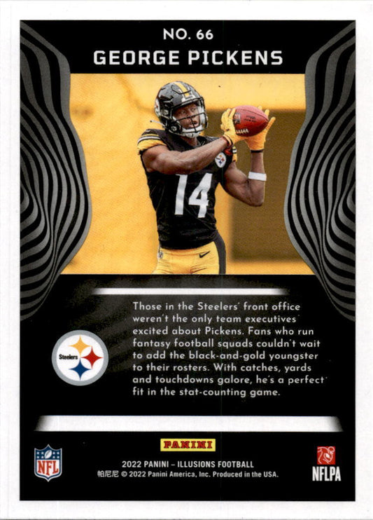 2022 Panini Illusions #66 George Pickens Rookie Pittsburgh Steelers
