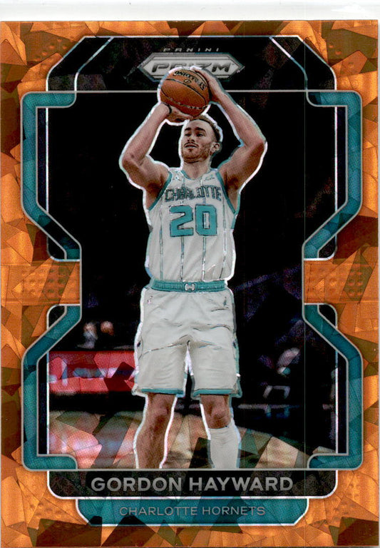 2021-22 Panini Prizm Orange Ice #106 Gordon Hayward Charlotte Hornets