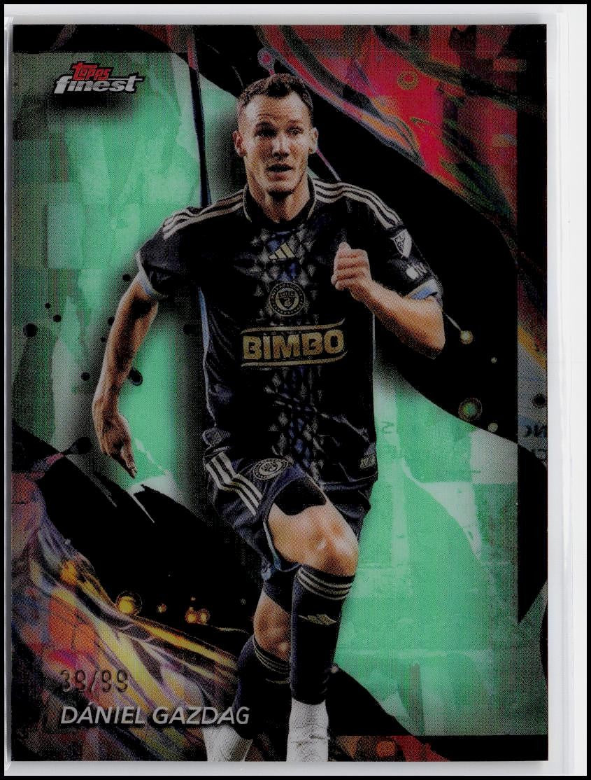 2024 Finest MLS #112 Dániel Gazdag Neon Green Refractor #/99