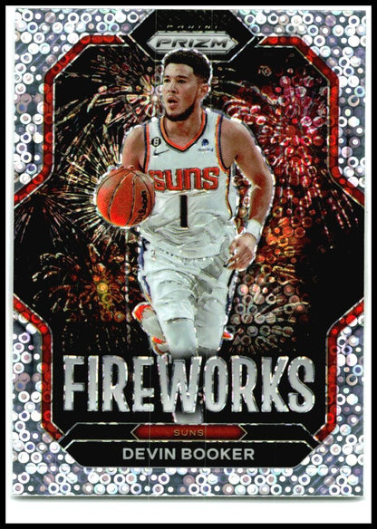 2022-23 Panini Prizm Fireworks Prizms Fast Break #6 Devin Booker Phoenix Suns