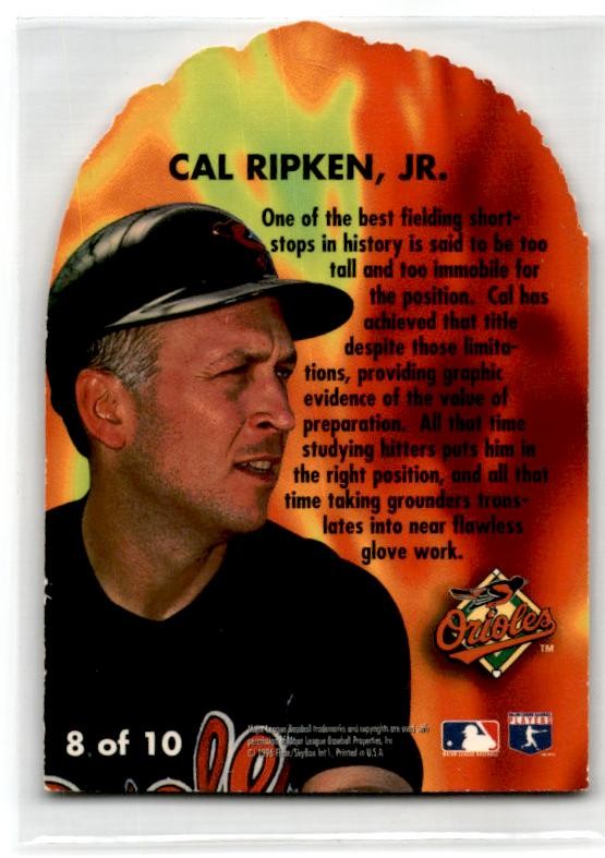 1996 Flair Hot Gloves #8 Cal Ripken, Jr. Baltimore Orioles