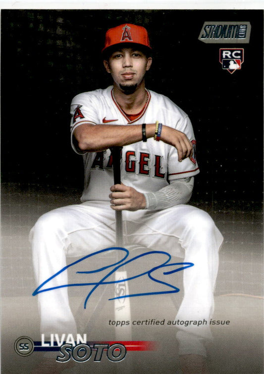 2023 Stadium Club #SCBA-LSO Livan Soto Auto Los Angeles Angels