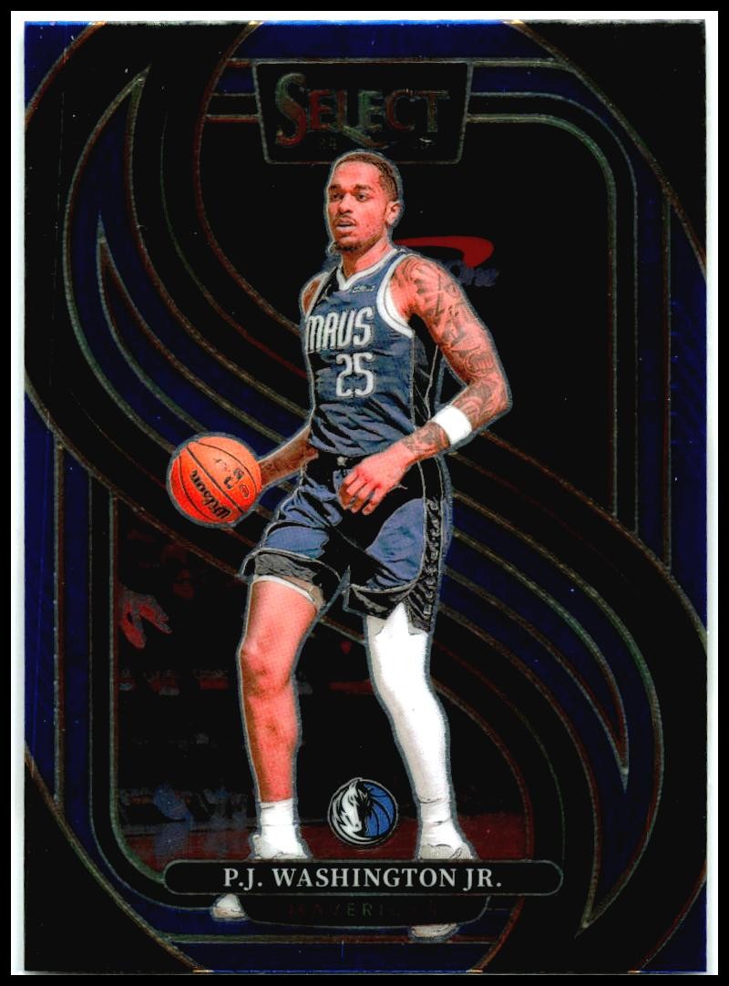 2024-25 Panini Select Blue #154 P.J. Washington Jr. Dallas Mavericks