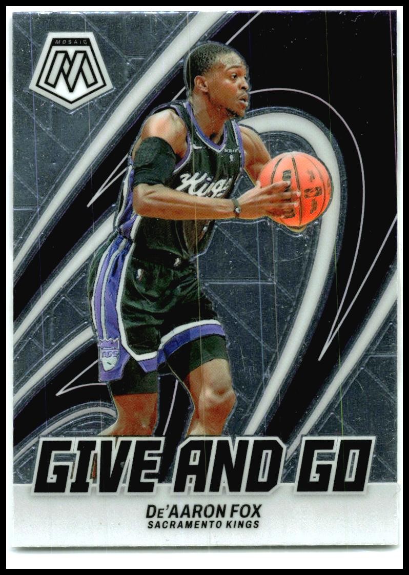 2023-24 Panini Mosaic Give and Go #4 De'Aaron Fox Sacramento Kings