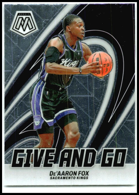2023-24 Panini Mosaic Give and Go #4 De'Aaron Fox Sacramento Kings