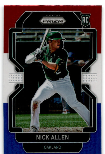 2022 Panini Prizm Red White Blue Nick Allen Rookie Oakland Athletics #69