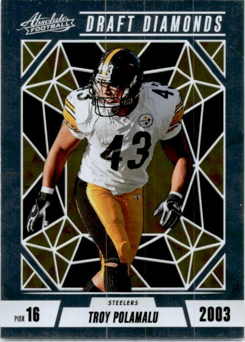 2024 Panini Absolute Draft Diamonds #DD-TPU Troy Polamalu Pittsburgh Steelers