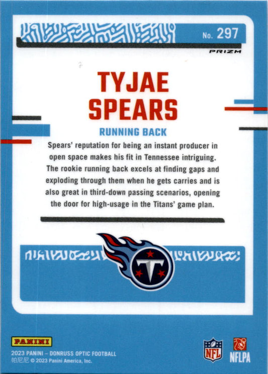 2023 Donruss Optic Pink #297 Tyjae Spears Tennessee Titans