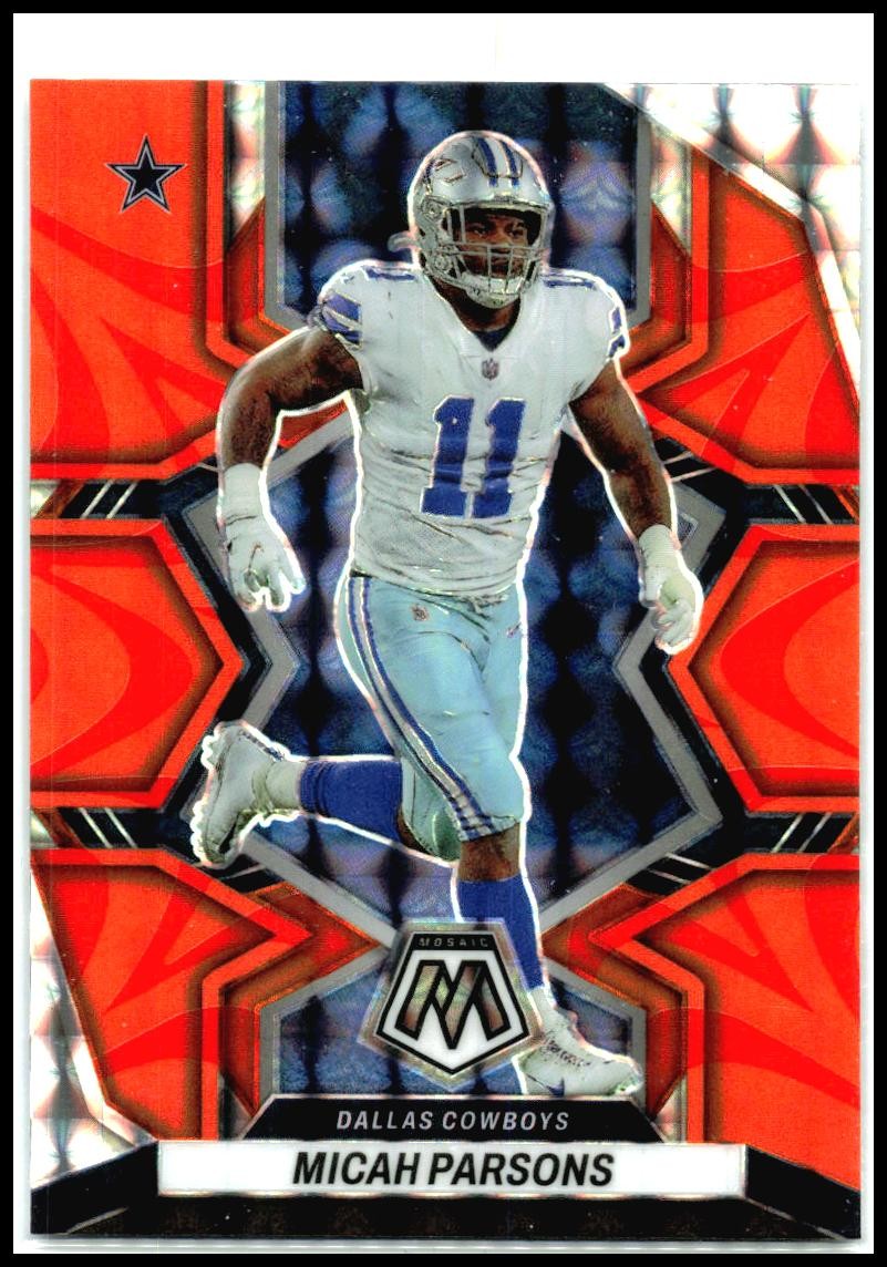 2022 Panini Mosaic Mosaic Reactive Orange #55 Micah Parsons Dallas Cowboys