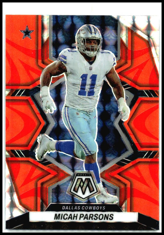 2022 Panini Mosaic Mosaic Reactive Orange #55 Micah Parsons Dallas Cowboys