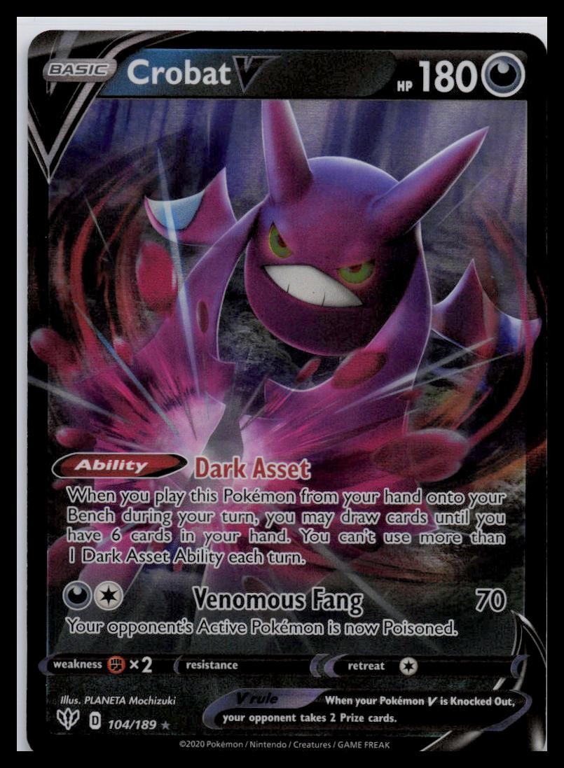 SWSH03: Darkness Ablaze #104/189 Crobat V
