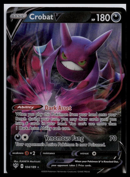 SWSH03: Darkness Ablaze #104/189 Crobat V